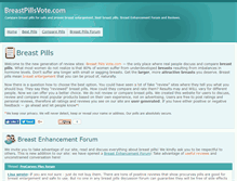 Tablet Screenshot of breastpillsvote.com